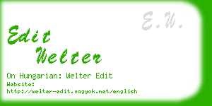 edit welter business card